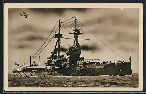 AK HMS Collingwood in Fahrt