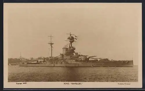 AK HMS Ramillies auf See