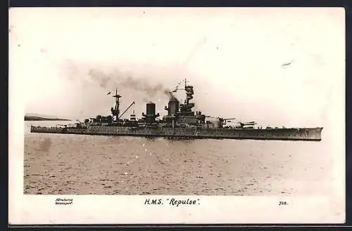 AK HMS Repulse auf See