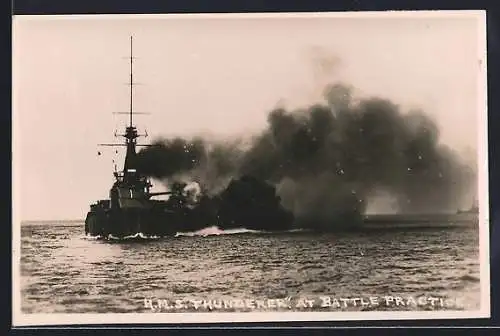AK HMS Thunderer at Battle Practice