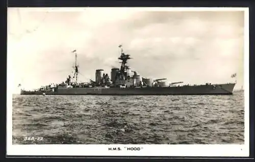 AK Britisches Kriegsschiff H.M.S. Hood
