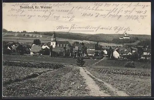 AK Tonndorf / Thüringen, Ortsansicht