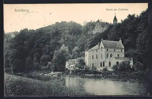 AK Arnsberg / Westf., Partie am Kurhaus Eichholz