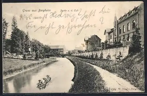 AK Bergheim / Erft, Partie an der Erft