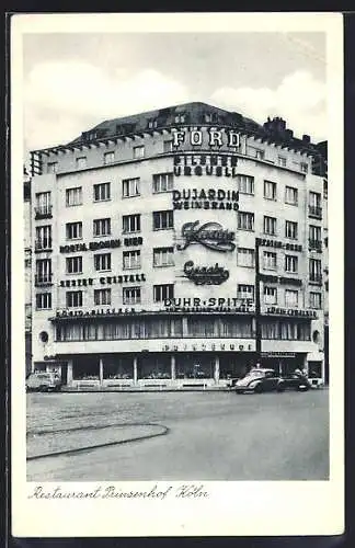 AK Köln a. Rh., Restaurant Prinzenhof, Bes. Jean Bönsch, Hohenzollernring 1-3