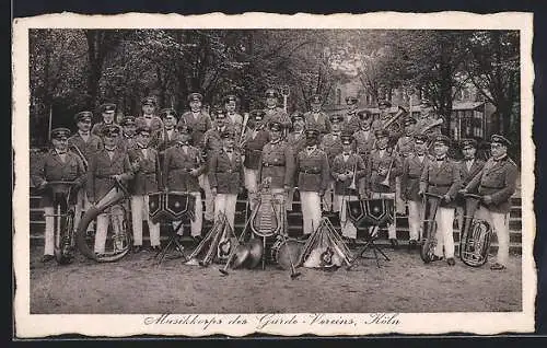 AK Köln, Musikkorps des Garde-Vereins, Rubenstr. 5