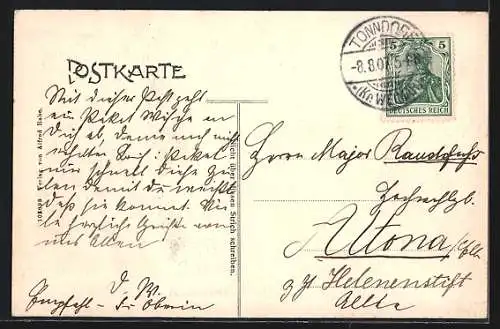 AK Tonndorf / Thüringen, Gesamtansicht mit Schloss