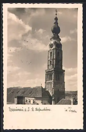AK Braunau a. I., St. Stefansturm der Stadtpfarrkirche