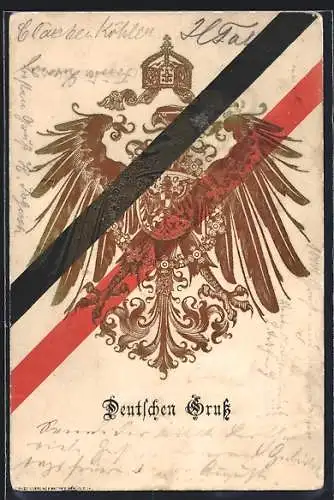 AK Deutschen Gruss, preussischer Adler