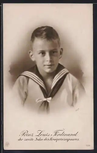 AK Portrait Prinz Louis Ferdinand im Matrosenanzug