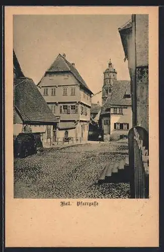 AK Hall, Wohnhäuser in der Pfarrgasse