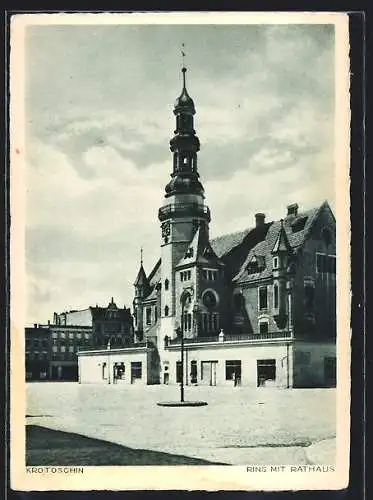 AK Krotoschin, Ring mit Rathaus
