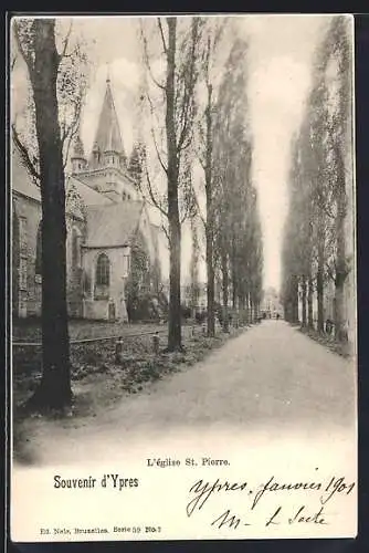 AK Ypres, L`église St. Pierre