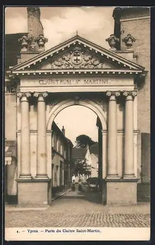 AK Ypres, Porte du Cloître Saint-Martin
