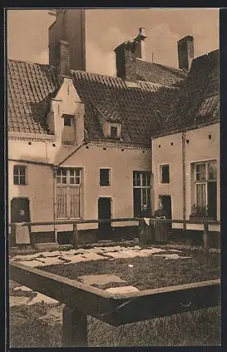 AK Antwerpen, Zicht op het Godhuis St-Barbara, Lange Nieuw straat