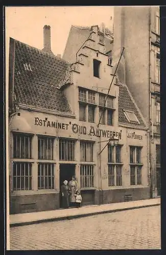 AK Antwerpen, Oude woning, Schuttershofstraat, Estaminet Oud Antwerpen, Jan Plumer