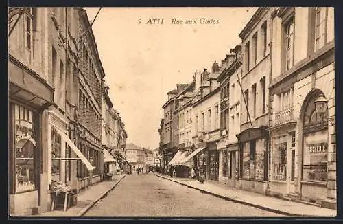 AK Ath, Rue aux Gades, Strassenpartie