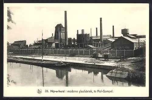 AK Mol, Nijverheid, Moderne glasfabriek, te Mol-Gompel