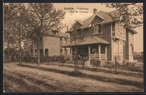 AK Schilde, Rue du Champ, Strassenpartie