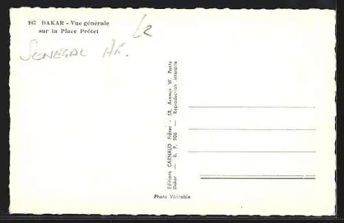 AK Dakar, Vue generale sur la Place Protet