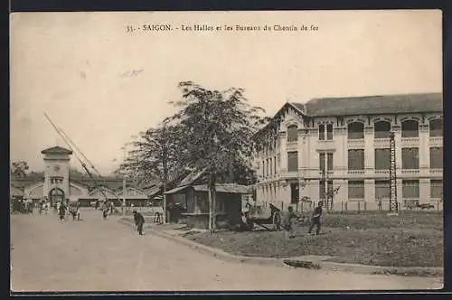 AK Saigon, Les Halles et les Bureaux du Chemin de fer
