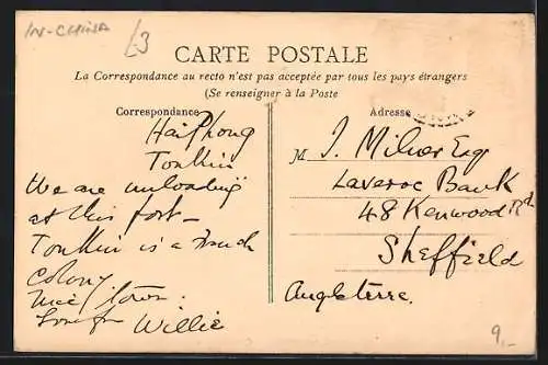 AK Haiphong /Tonkin, Quai de Canton