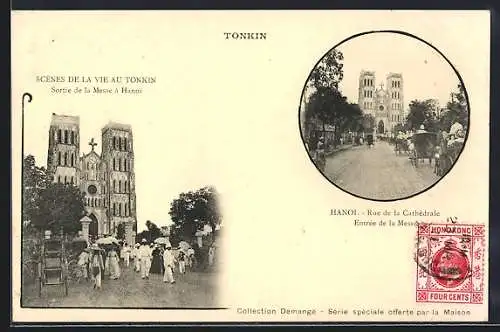 AK Hanoi /Tonkin, Sortie de la Messe à Hanoi