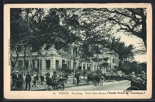 AK Haiphong /Tonkin, École Henri Rivière