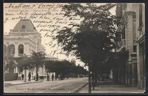 AK Haiphong /Tonkin, Boulevard Paul Bert, Maison Debeaux freres