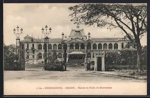 AK Saigon /Cochinchine, Entrée de Palais du Gouverneur