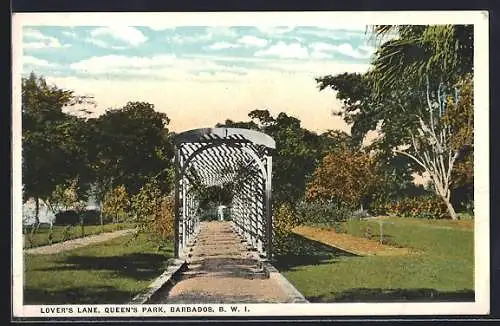AK Barbados /B. W. I., Queen`s Park, Lover`s Lane