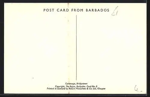 AK Barbados, Panorama mit Booten