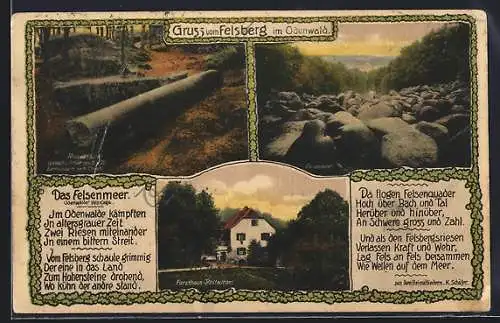AK Lautertal / Odenwald, Felsenmeer, Restaurant Forsthaus, Riesensäule