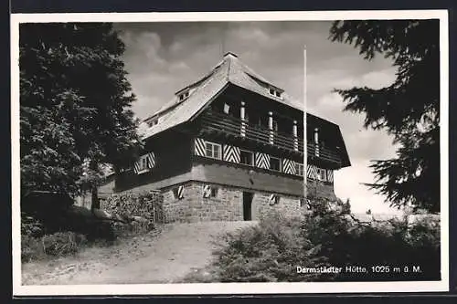 AK Darmstädter Hütte, Berghütte b. Wildsee am Ruhestein i. Schwarzwald