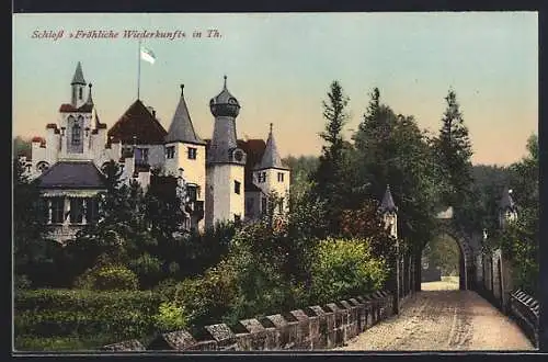AK Wolfersdorf / Thür., Blick zum Schloss Fröhliche Wiederkunft