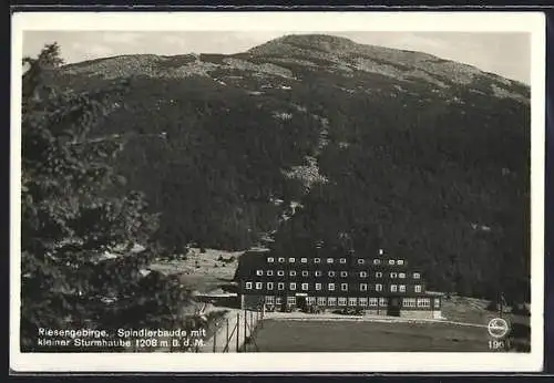 AK Spindlerbaude, Berghütte mit kleiner Sturmhaube, Riesengebirge