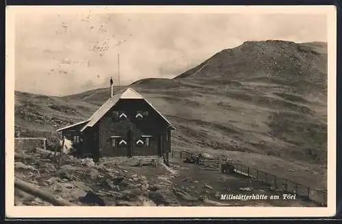 AK Millstätterhütte am Törl, Blick den Hang entlang
