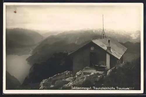 AK Traunsteinhütte, Berghütte mit Traunsee