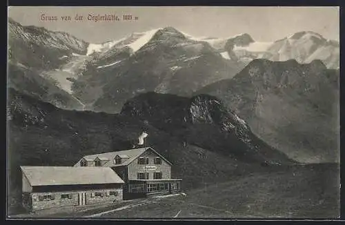 AK Orglerhütte, Ansicht gegen die Berge