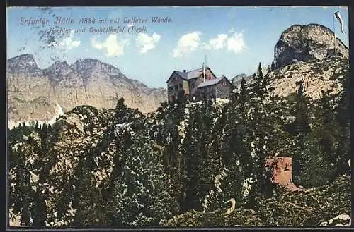 AK Erfurter Hütte mit Dalfazer Wänden