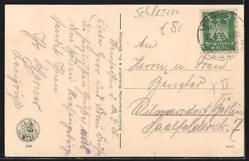 AK Kaiser-Friedrich-Baude /Ober-Steinseiffen, Berghütte mit Schneekoppe u. Melzergrund