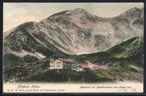 AK Nebelhornhaus, Berghütte im Allgäuer Hochgebirge