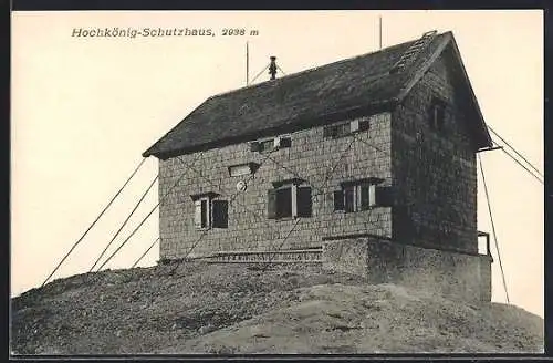 AK Hochkönig-Schutzhaus, Aussenansicht der Berghütte