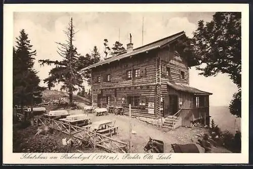 AK Schutzhaus am Pinkenkogel, Gasthaus mit Tischen