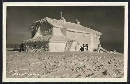 AK Güntherhaus /Stuhleck, Berghütte, von Schnee u. Eis bedeckt