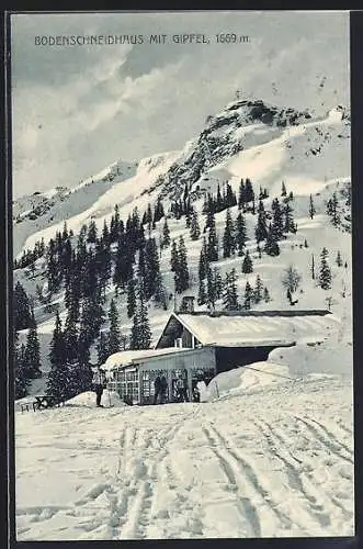 AK Bodenschneidhaus, Wintermotiv mit Gipfel