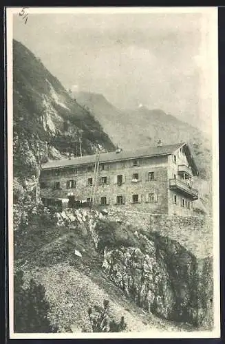 AK Karwendelhaus auf der Hochalm, Berghütte mit Umgebung