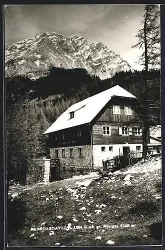 AK Rohrauerhaus /Spital am Pyhrn, Berghütte mit gr. Pyhrgas