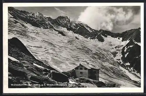 AK Warnsdorferhütte, Gesamtansicht mit Dreiherrenspitze