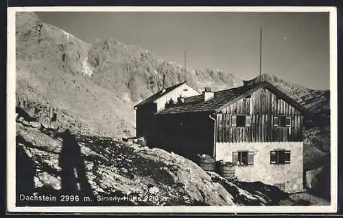 AK Simony-Hütte /Dachstein, Berghütte mit Umgebung